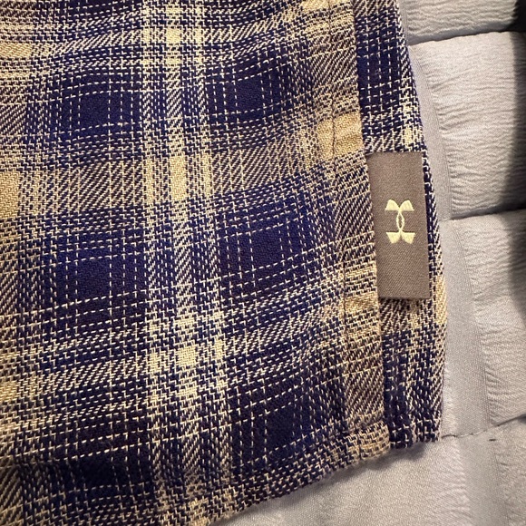 Blue and cream Under Armour‎ Tradesman Flex Flannel Shirt Men’s size L - Picture 11 of 15